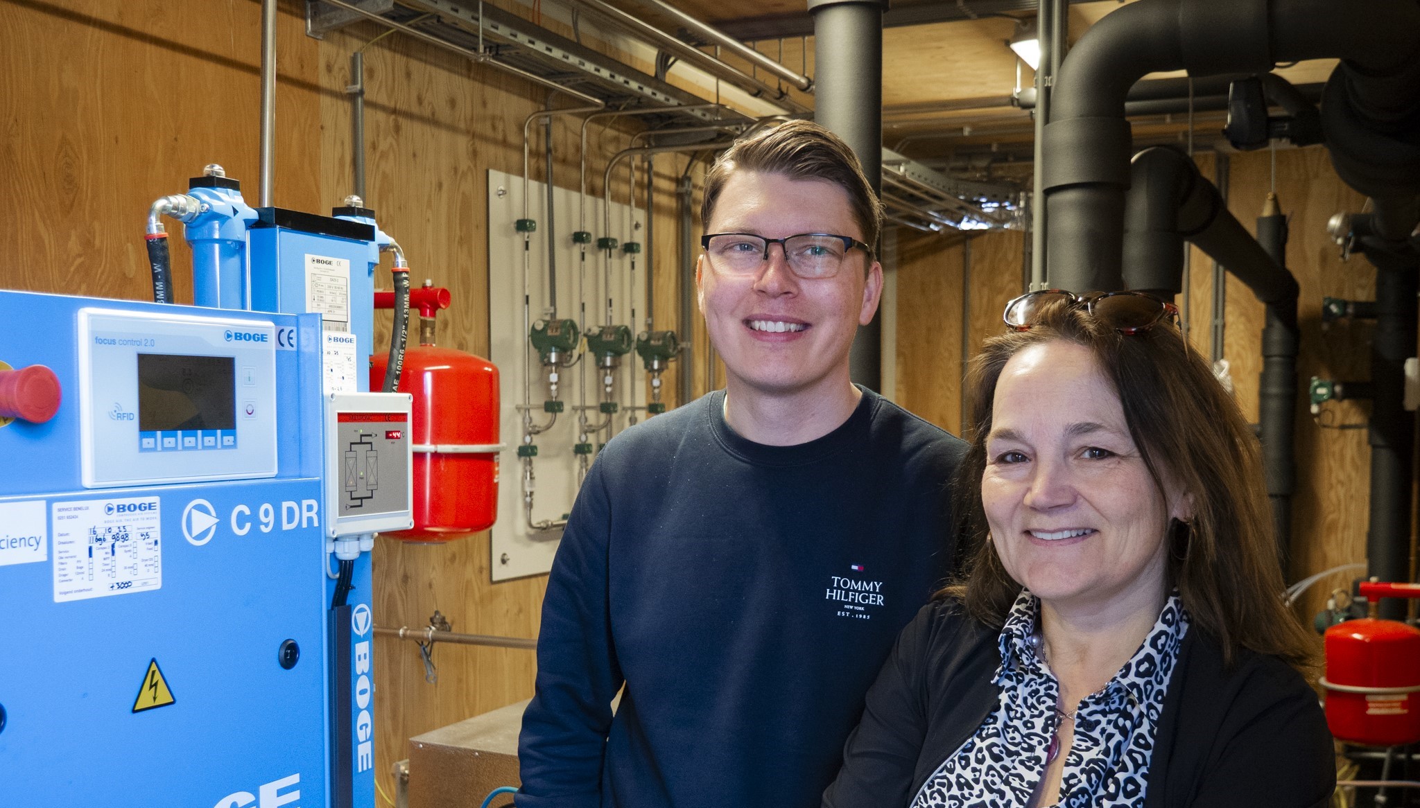 A picture of Myriam Jansen and Steffen Eriksen at Hanze University of Applied Science