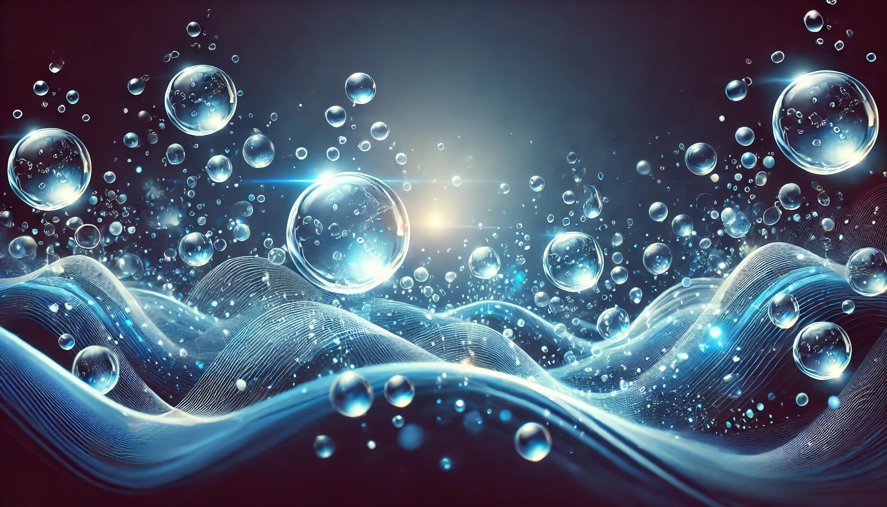 Abstract visual no. 03 representing the hydrogen network with flowing lines, glowing nodes, and dynamic waves.